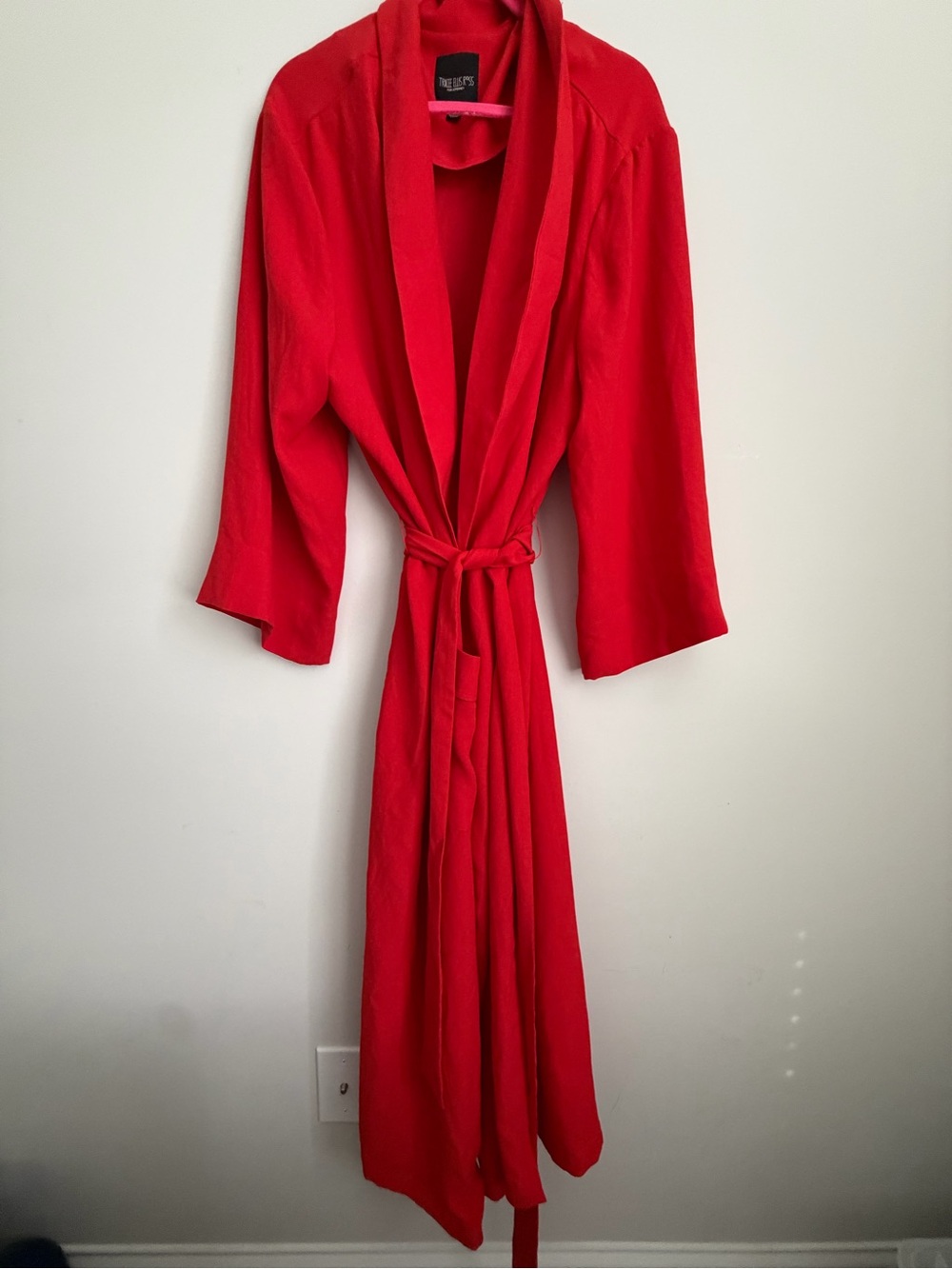 Red Draped Belted Blazer Jacket by Halogen
